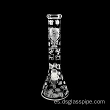 Nuevo diseño de vaso de precipitados de 15 pulgadas Hookah Shisha Herb seca Tubería de agua de vidrio que fumaba con tazón transparente y dow